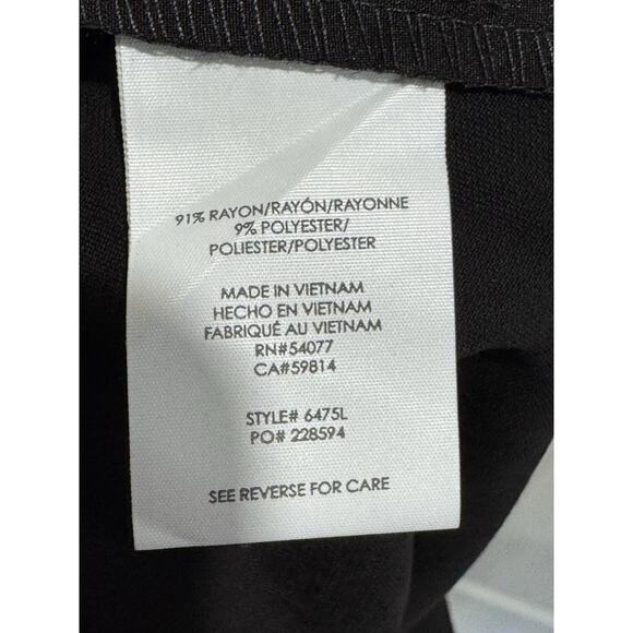 Cabi Caravan Trouser Women’s Sz 2 Long Relaxed Wide Leg Pants Black Career 6475L - Picture 6 of 7